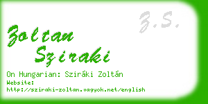 zoltan sziraki business card